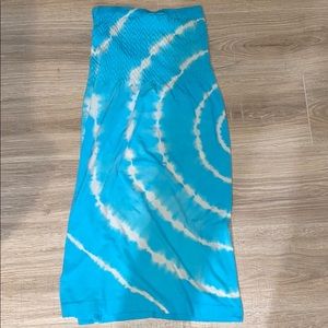 Turquoise blue beach bathing suit cover up